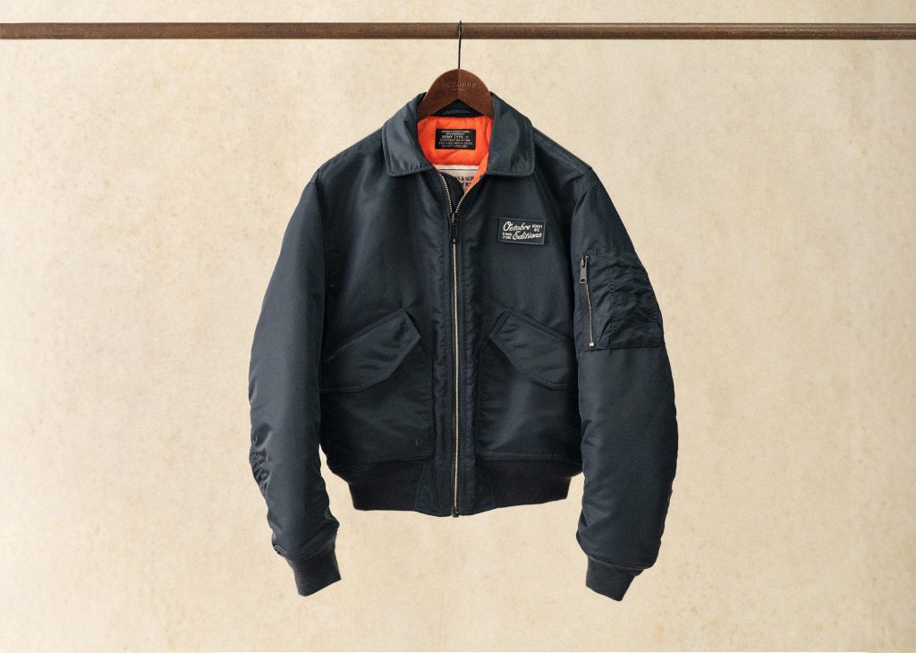 Octobre Editions x Schott NYC Bomber Marine CWU Collaboration Edition Limitée